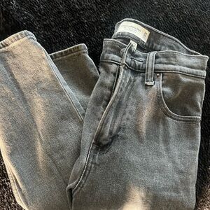 Abercrombie & Fitch Women's Dark Gray Straight Leg Jeans